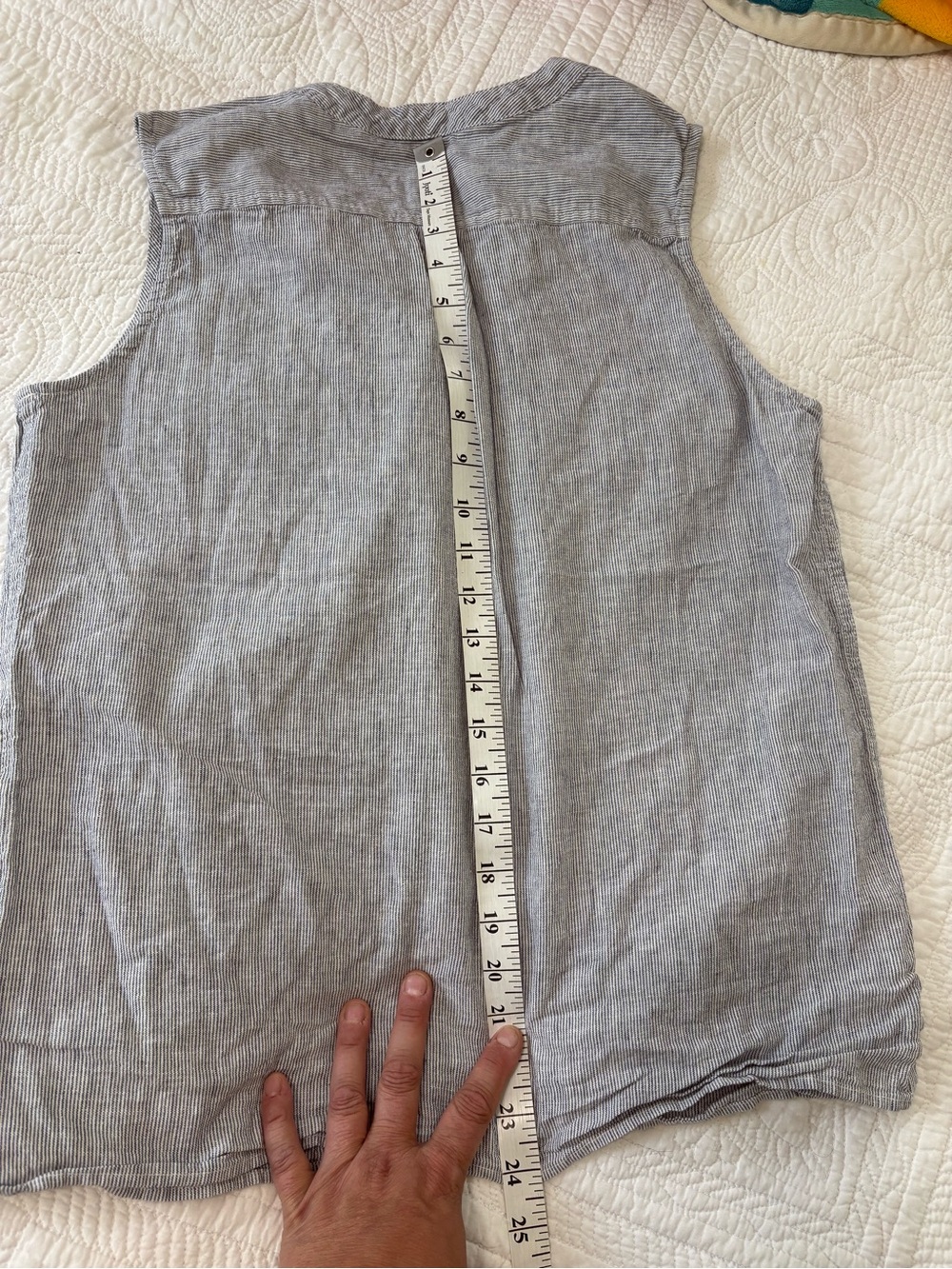 Pendleton blue and white striped button down women’s tank